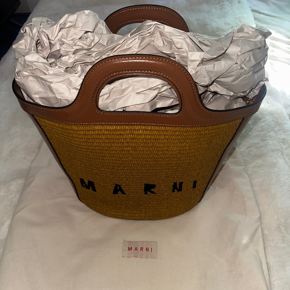 Marni brown leather tote